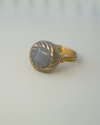 "METEOR" VINTAGE BUTTON RING
