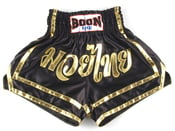 Image of Boon Sport Black Gold Muay Thai Shorts