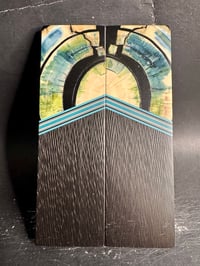 Image 2 of Mammoth Tusk & Crosscut Carbon Fiber GLOW Segmented Knife Scales 