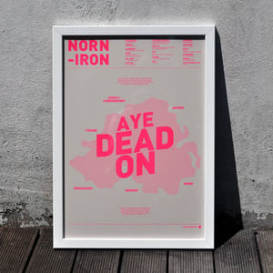 Image of Norn Iron A3 Risograph Print (Neon Pink on Cream)
