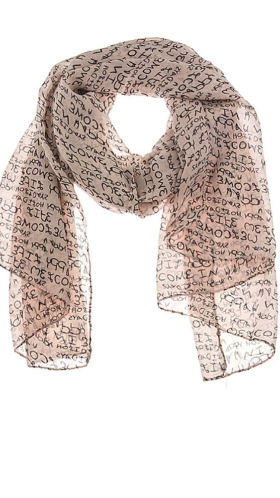 Image of Letter Print scarf