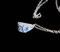 Image 2 of blue willow cup necklace