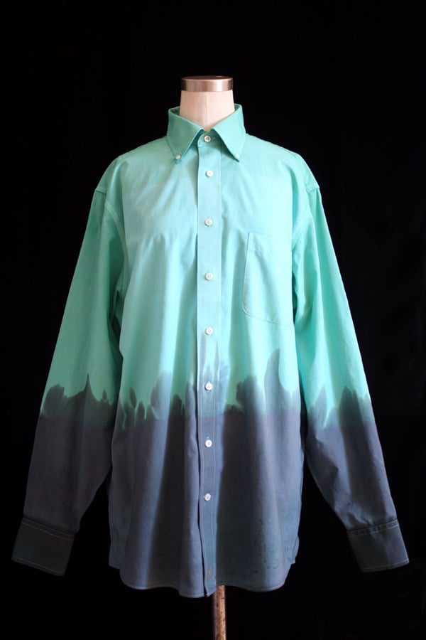Image of Dress Shirt, Parakeet "Ombre" Pattern