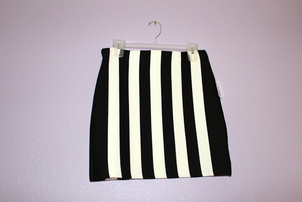 striped bodycon skirt