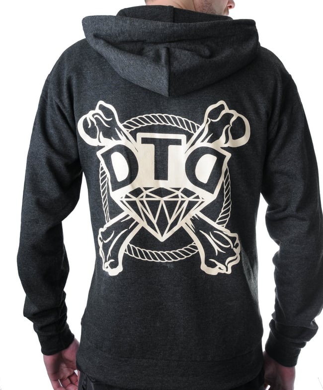 Cross Bones Zip-up Hood