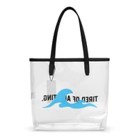 Image 4 of clear wavy surf tote.