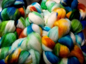 Image of Superwash Merino Wool Cashmere Nylon Sock Top Hand Dyed 4oz Aegean Queen BNC 8