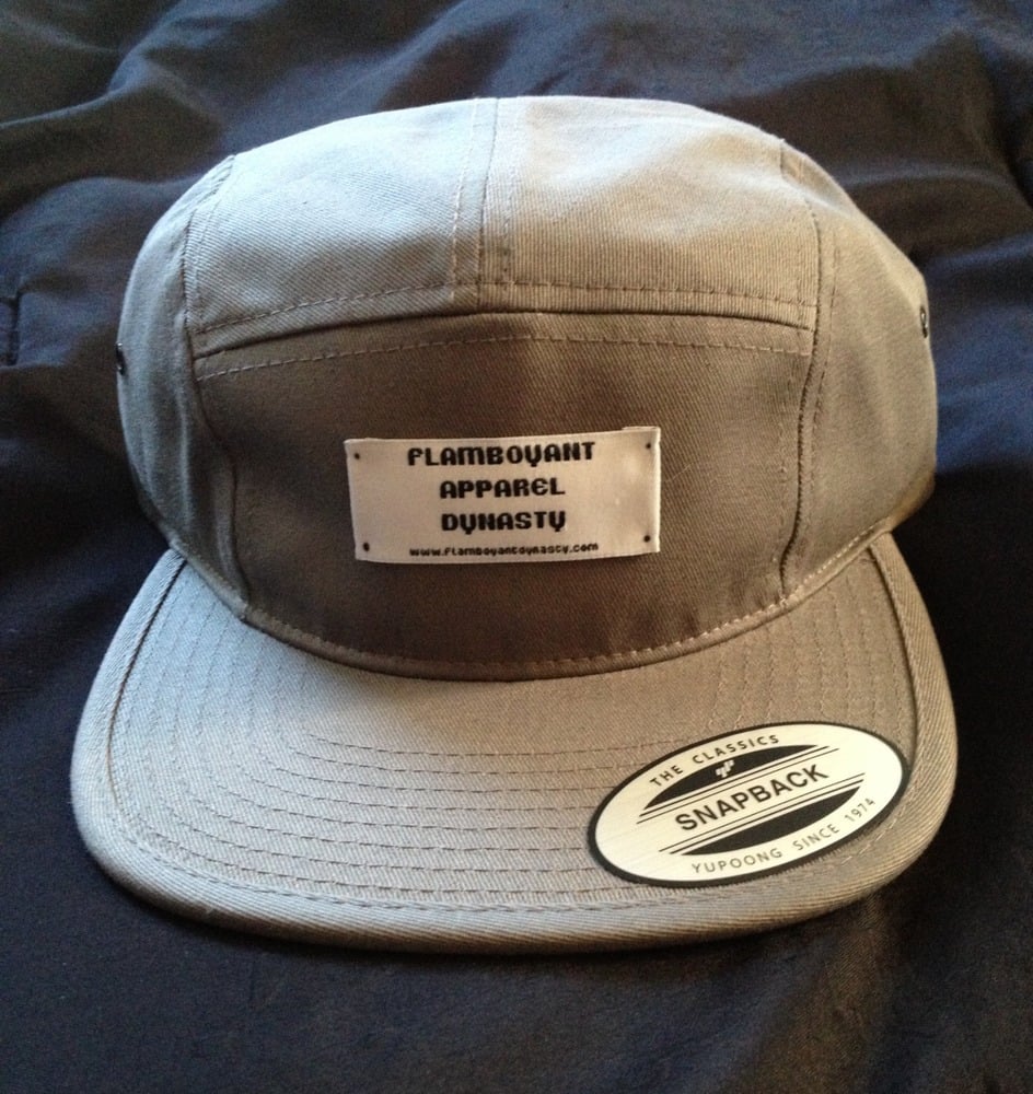 Image of FLAMBOYANT APPAREL DYNASTY CLASSIC LABEL 5 PANEL HATS (GREY) *free shipping 