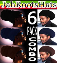 Jah Roots Hats 6 Pack Combo (Black, Navy, & Brown)