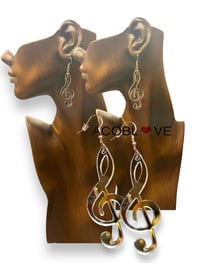 Treble Clef Musical Symbol Earrings 