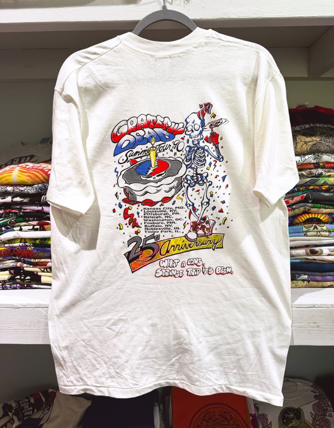Grateful Dead 1990 Tour 25th Anniversary Lot T-Shirt - Fits L