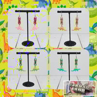 Image 1 of Colorful Stegosaurus Earrings