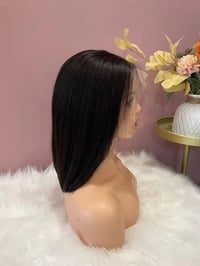Image 2 of | natural color|13x4 lace bob wig |straight hair | Indian hair 