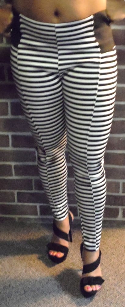 Banded Waist Stripe Leggings