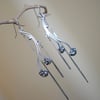 Botanical Swing Earrings, Sterling Silver