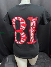 Image 2 of Woman’s Skull Hands V neck  Black 