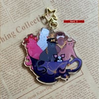 Image 3 of Jojokitty bizzare teacup cats - acrylic keychain!