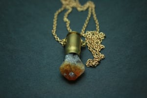 Image of Gold Citrine Bullet Necklace