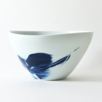 Image 1 of altered blue and white bowl