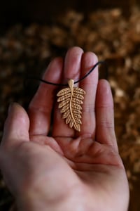 Image 3 of Curly Fern leaf pendant 