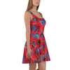 Large Pattern Red and Purple Poppy Skater Dress copy