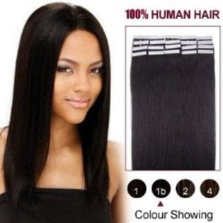 Image of 18" 20 Piece Adhesive Remy Tape In Hair Extensions