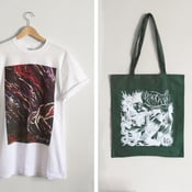 Image of Keepsafe 'Gradient' Tee + 'Green & White' Tote Bag BUNDLE