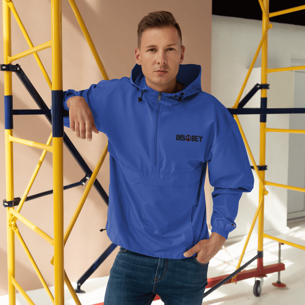 EMBROIDERED DISOBEY CHAMPION PACKABLE JACKET 