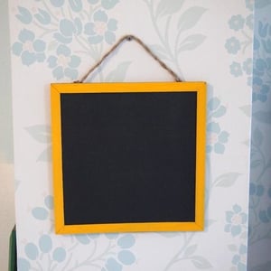 Square Chalkboard with Coloured Frame