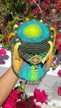 Image 8 of Rainbow Crochet Cosmic Cap