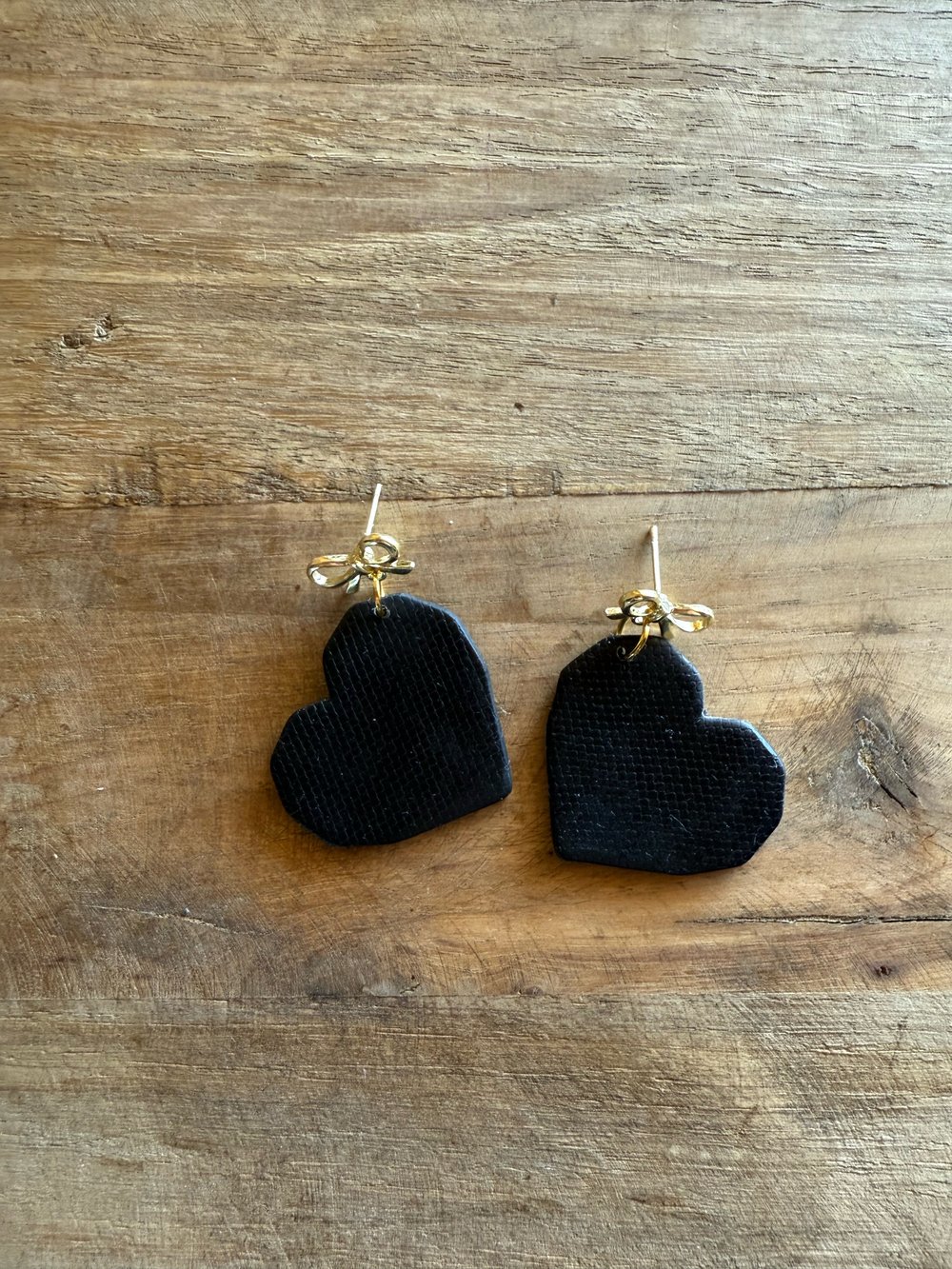 Image of Black Large Hearts