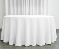 White Round Table Clothes