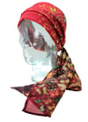 Limited Edition Lily Greenwood 100% Silk Scarf - Butterflies on Red