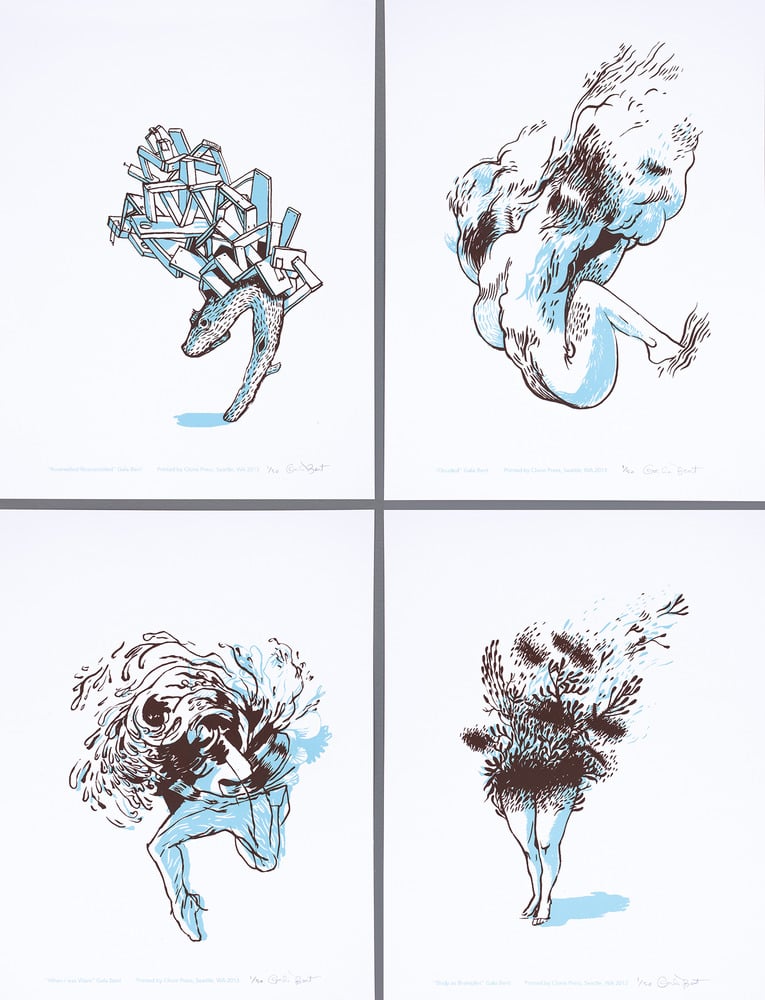 Image of Suite of 4 prints: "On Two Legs"