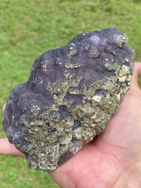 Image 19 of Purple Botryoidal Fluorite With Cubic Pyrite Specimen #447 