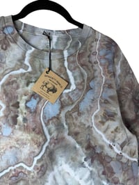 Image 5 of M Unisex Adult Soft Long Sleeve Tee in Stone Geode Ice Dye