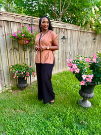 Image 1 of Tunic Top w/Piping Detail
