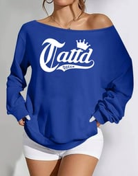 Tattd queen 👑 OFF SHOULDER SWEATER!!! ROYAL 💙