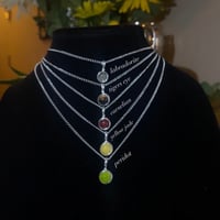 Image 2 of Silver Plated Gemstone Necklace 