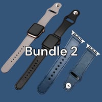 Image 2 of Apple Watch Leather Strap Bundle