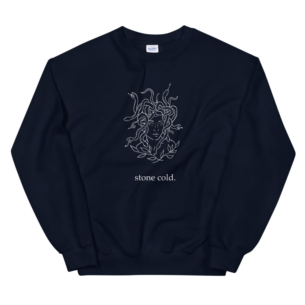 Image of Medusa Stone Cold Unisex Sweatshirt - White Details