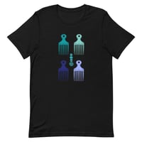 Image 1 of Afro Picks Formation Unisex Tee - Blues & Greens