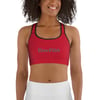BOSSFITTED Red and Grey Sports Bra