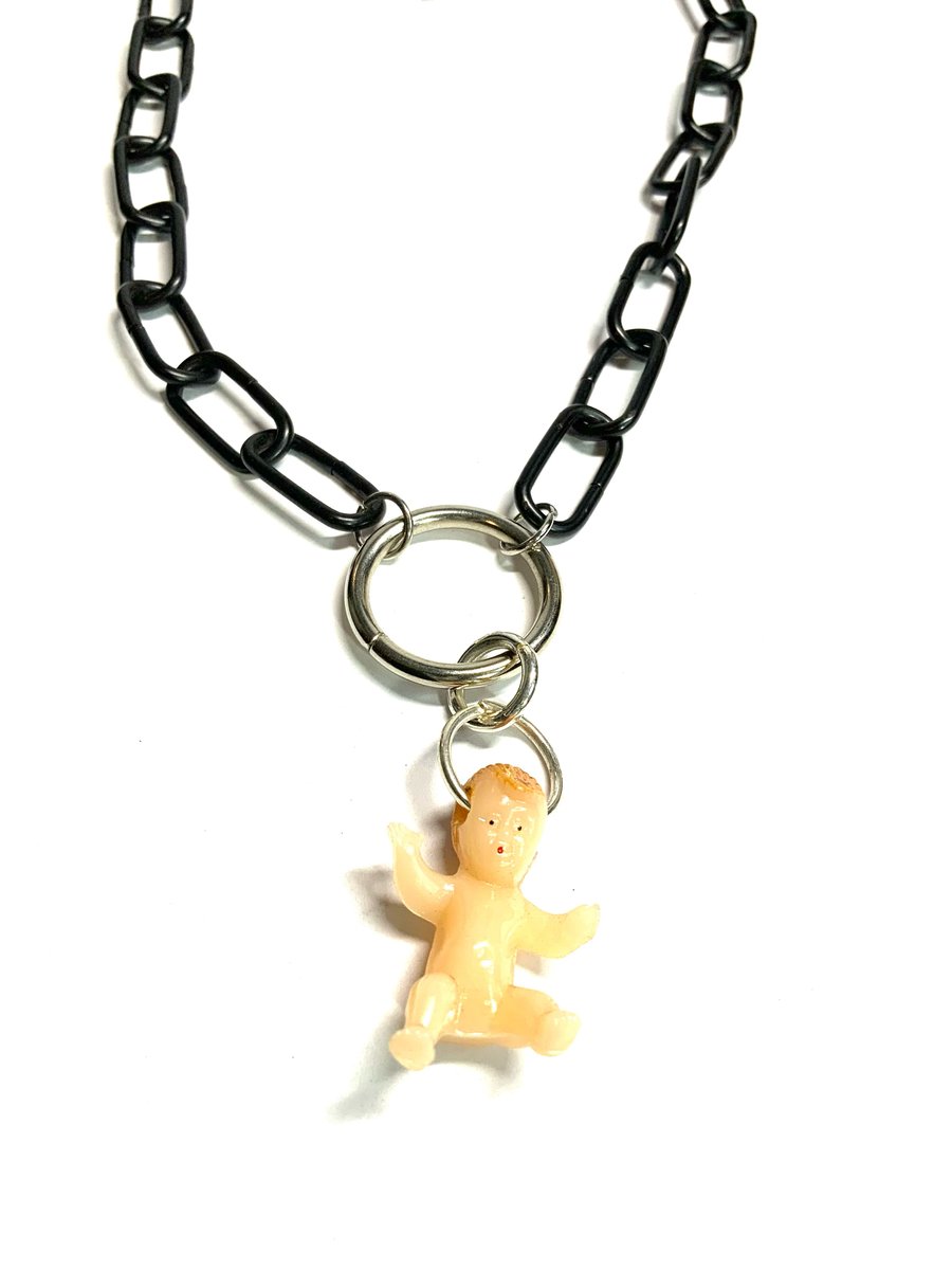 Image of Vintage Creepy Baby O-Ring Necklace