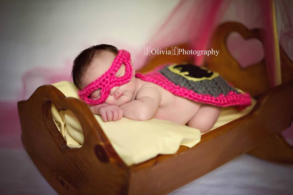 Image of Crochet BatGirl Cape with Mask - Batman - Super Hero Costume - Photography Prop
