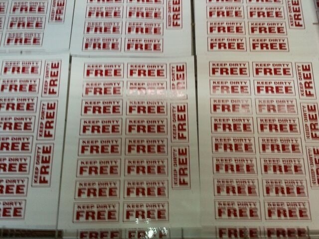 Image of Keep dirty FREE stickers 