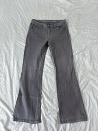 Image 3 of 00s Gray flared jeans // 40