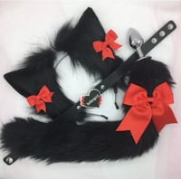 Black / Red Kitten petplay set 🐈‍⬛🐾❤️