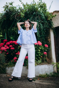 Image 5 of Blouse Roma [Vichy bleu]