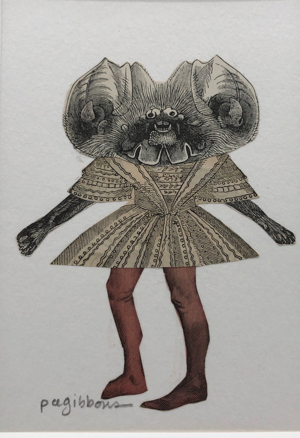 Image of Exquisite Corpse Surreal Anthropomorphic Collage BAT GIRL